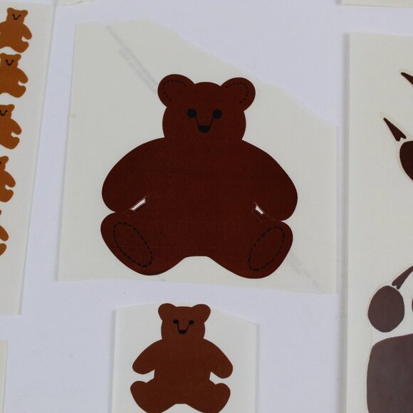Vintage LOT 1980's Mrs Grossman's Stickers Teddy Bear Paw Print - Picture 7 of 13